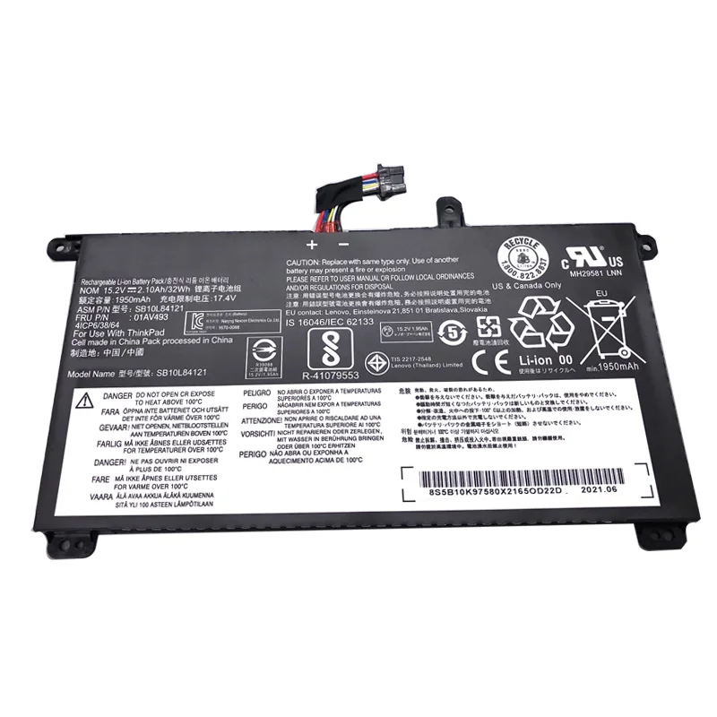 LMDTK nowa bateria do laptopa 01 av493 dla Lenovo ThinkPad T570 T580 P51S P52S SB10L84121 00 ur890 00 ur891 00 ur892