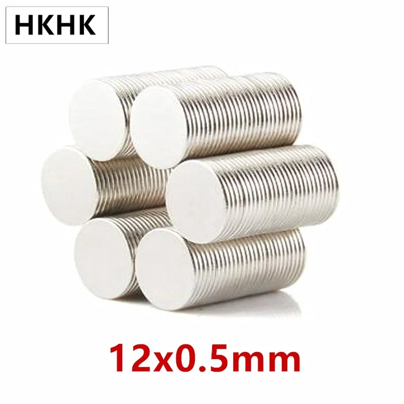 70-140PCS/lot Disk Magnet 12mm x 0.5mm Strong magnet 12x0.5 mm NdFeB Rare Earth Neodymium magnet 0.5mm thin Magnets for speaker