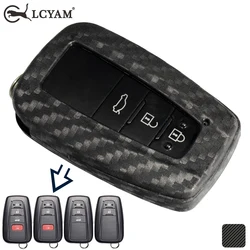 Carbon Fiber Pattern Key Fob Cover Case Fits for Toyota Rav4 Avalon Corolla Camry Prius Smart Remote