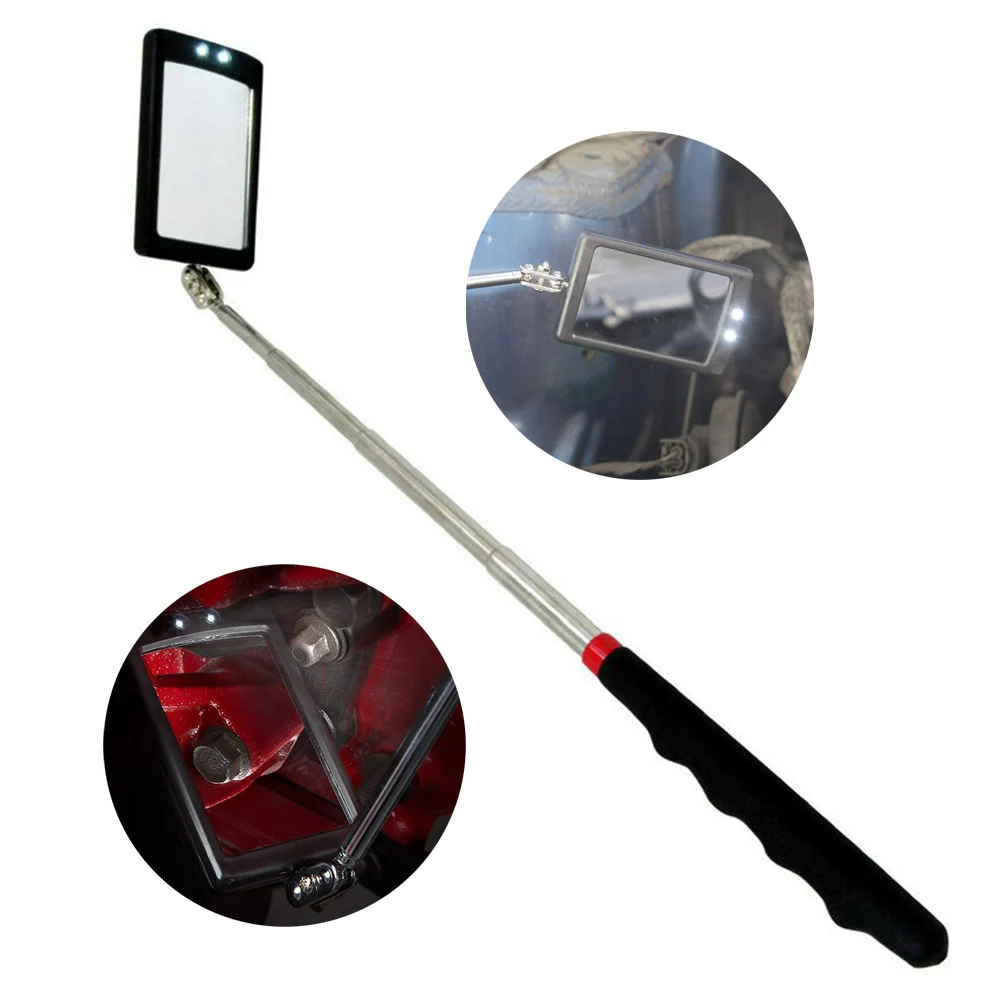 Adjustable Car Angle View Pen Automotive Telescopic Detection Lens Telescoping Inspection Mirror Extending Flexible