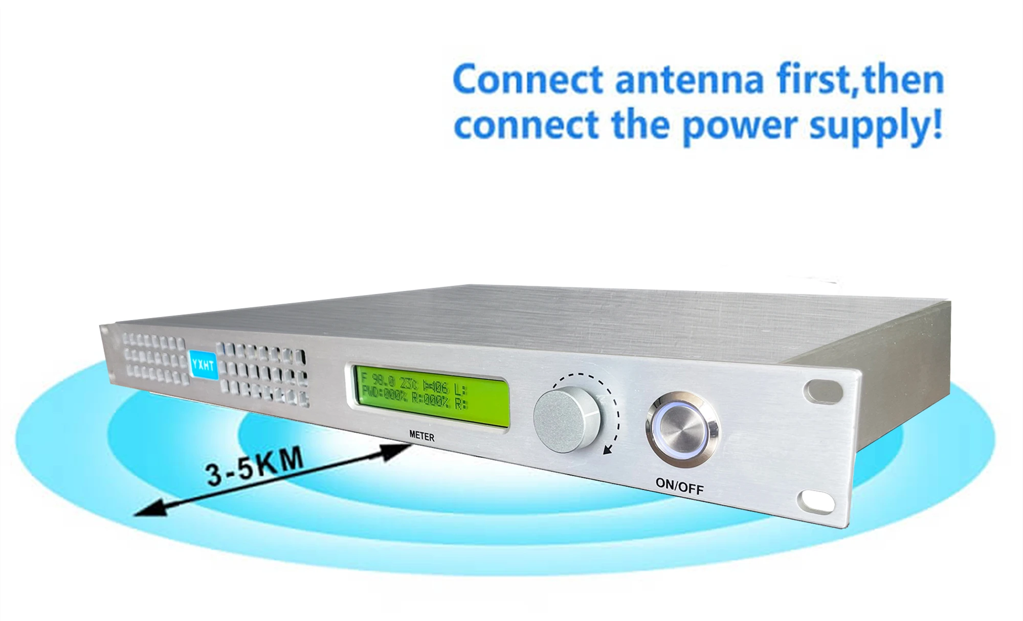 HP- 80W FM Transmitter with Antenna & Cable – High-Quality Stable for Multi-Classroom Campus Teaching Broadcasting