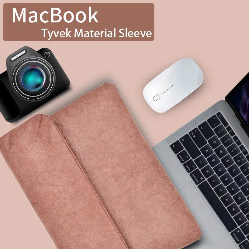 Double Layer Retro style High Capacity Laptop Bag cover,Paper laptop sleeve case for M1 MacBook Air Pro 13 14 15.4 16 inch