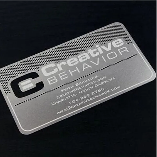 

Printable stainless steel metal business card
