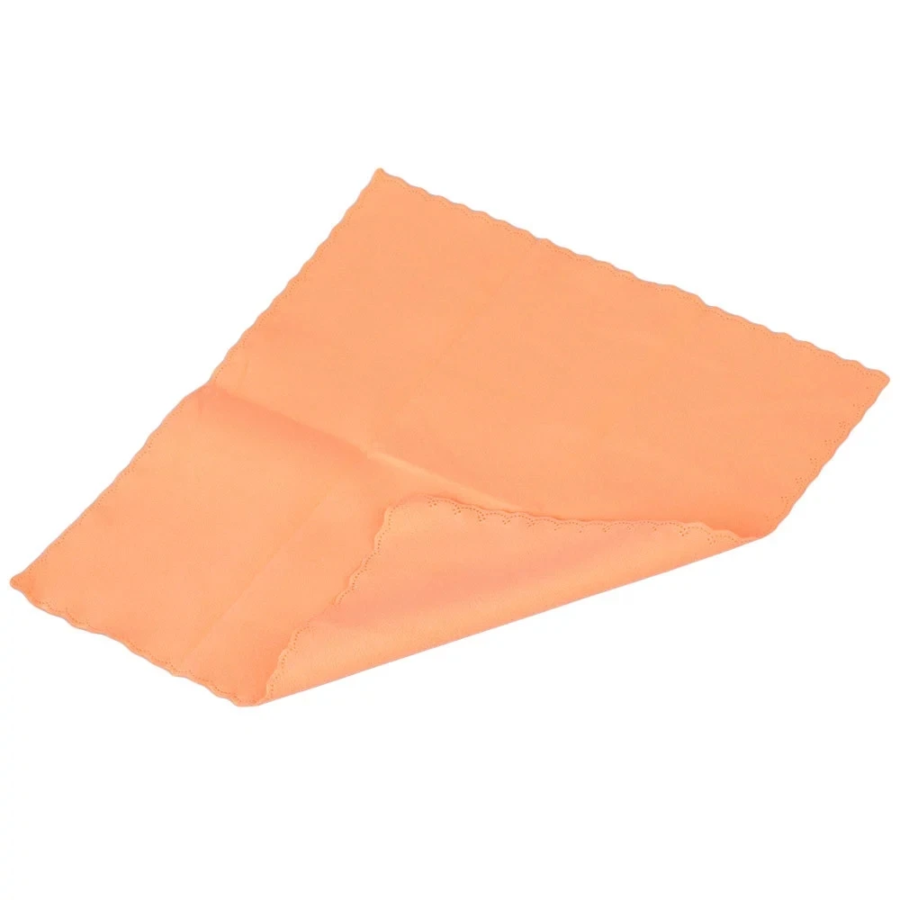 Washable Guitar Piano Wind Instrument Wipes Polishing Cleaning Cloth Orange