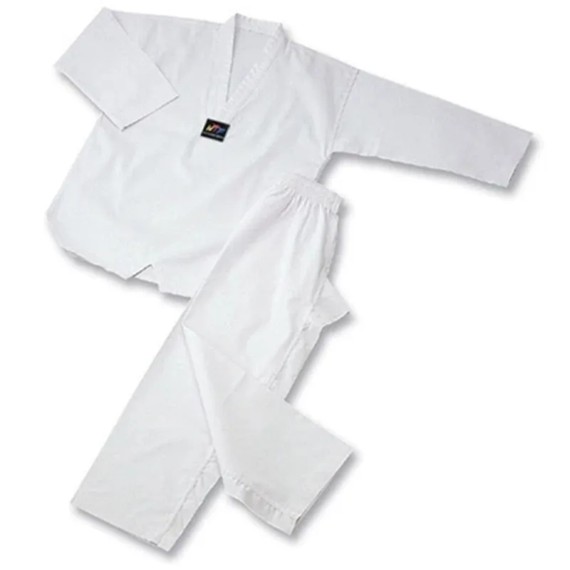 White Collar Taekwondo Uniform Quality Dobok Children Adult Clothes Karate  Judo Suit TKD Training Clothing Long Sleeve Coat