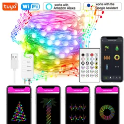 USB 5V Tuya Smart WiFi 10m 66LEDs RGB RGBIC Home Decor Bedroom Wedding Party Garden LED Garland Dream Color Rope Light