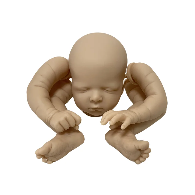 20 Inch Reborn Doll Kit Luisa Lifelike Soft Vinyl Touch Unpainted Unfinished DIY Doll Parts with Cloth Body