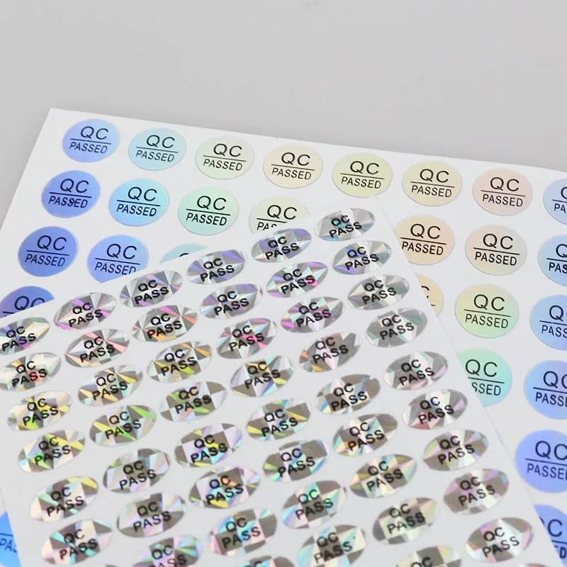 IN Stock sale 10mm/10*6mm QC PASSED Laser hologram stickers labels 800/1800pcs 1 PACK