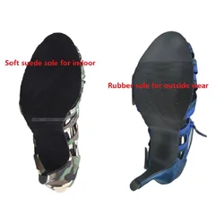 Tango Rubber Sole For Ballroom Latin Dance Shoes Turn into Street Footwear for Outside Wear