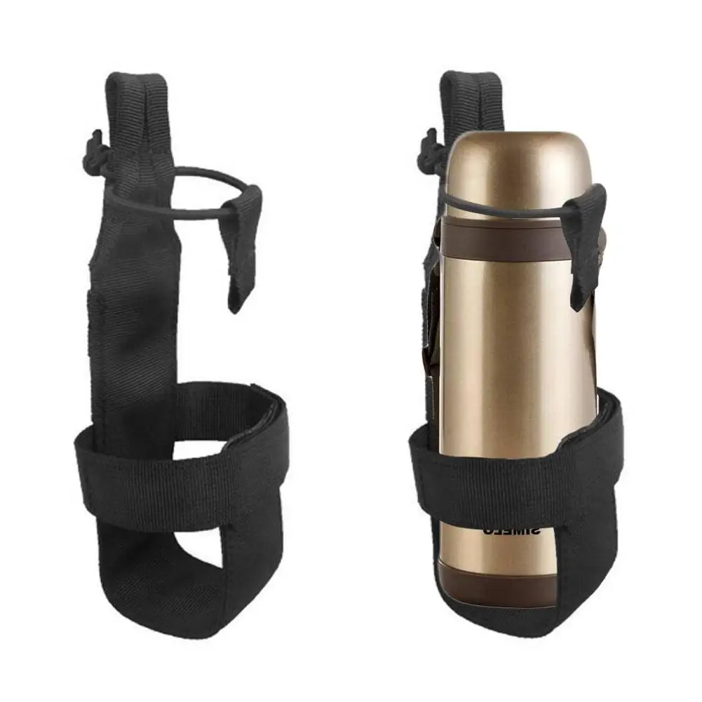 Water Bottle Holder Belt Carrier Pouch Nylon Adjustable Cycling Hiking Camping Molle Bag For 5-10cm Diameter Kettle Easy Attach