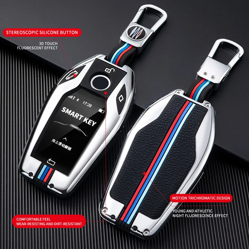 Custodia portachiavi per auto con Display a LED custodia per BMW serie 5 7 G11 G12 G30 G31 G32 i8 I12 I15 G01 X3 G02 X4 G05 X5 G07 X7