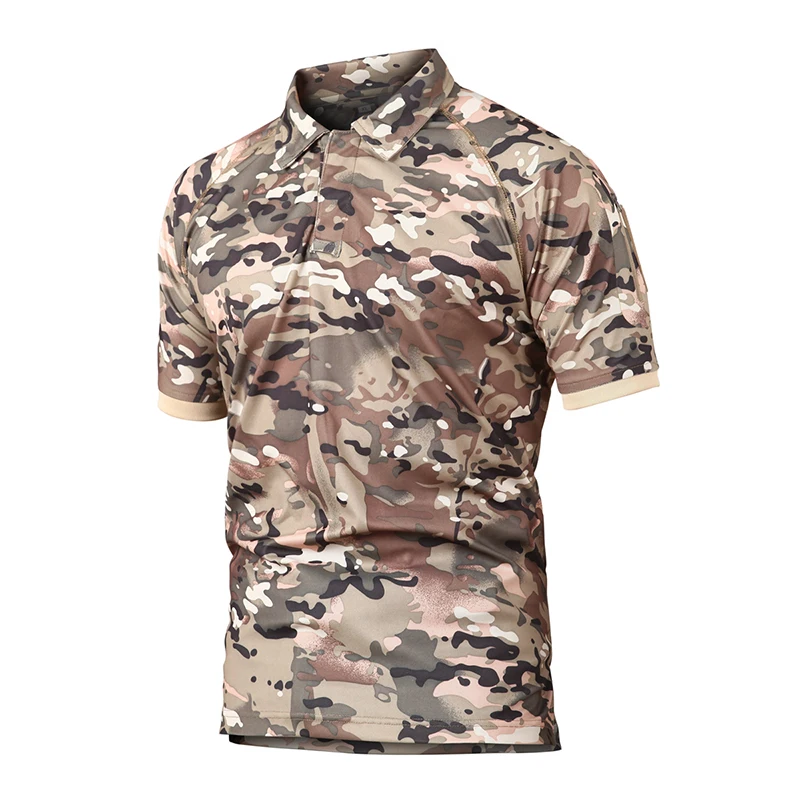 Summer Quick Dry Tactical T Shirt Men Outdoor Camouflage Leisure Shirt Short Sleeve Multicam Black Mandrake Camo T-shirts Gear