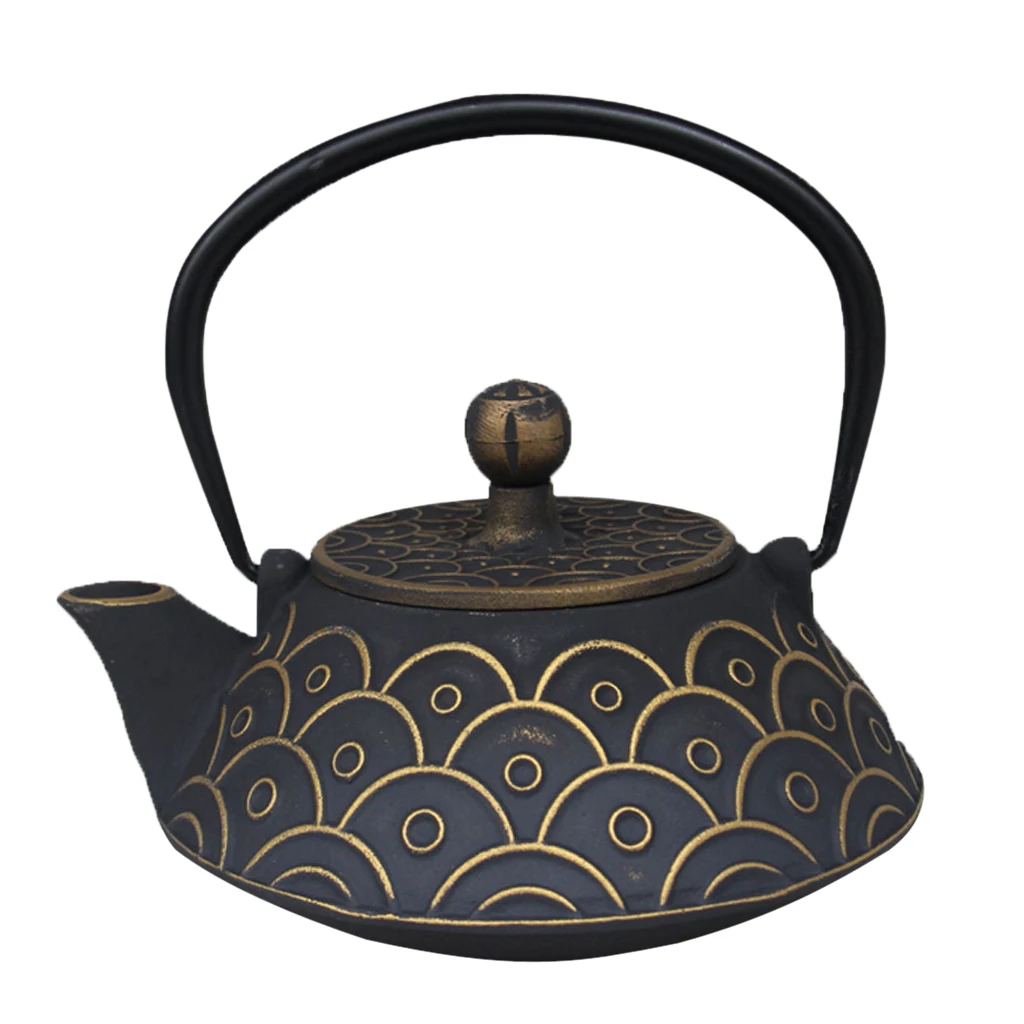 Japanese Black Cast Iron Tea Teapot Kettle Trivet Strainer Gift 9 Patterns