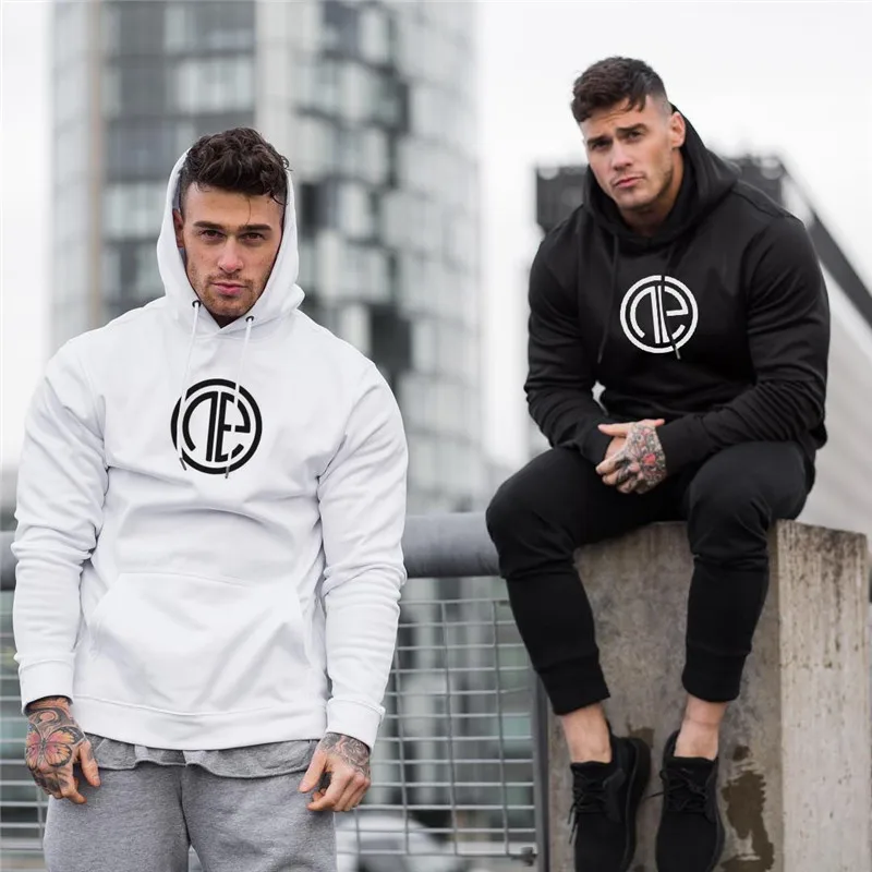 2019 New Autumn Fitness Hoodies Brand Long sleeve Clothing Men Hoody pullover Casual Sweatshirt Muscle Mens Slim Hooded Jackets