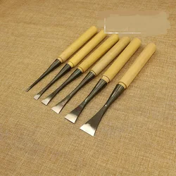 NEW 11size 3-60mm Hand Wood Flat knife Woodworking Chisels FOR Carving Blank Tools