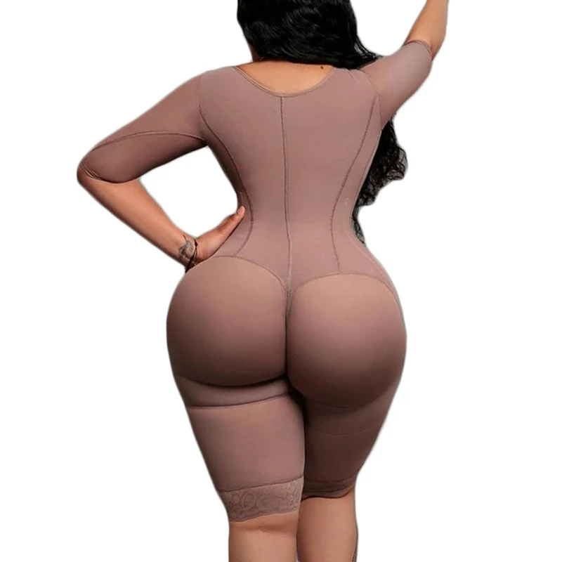 Fajas Colombianas Postpartum Recovery Shapewear Women Full Body Support Arm High Compression Shaping Bodysuit