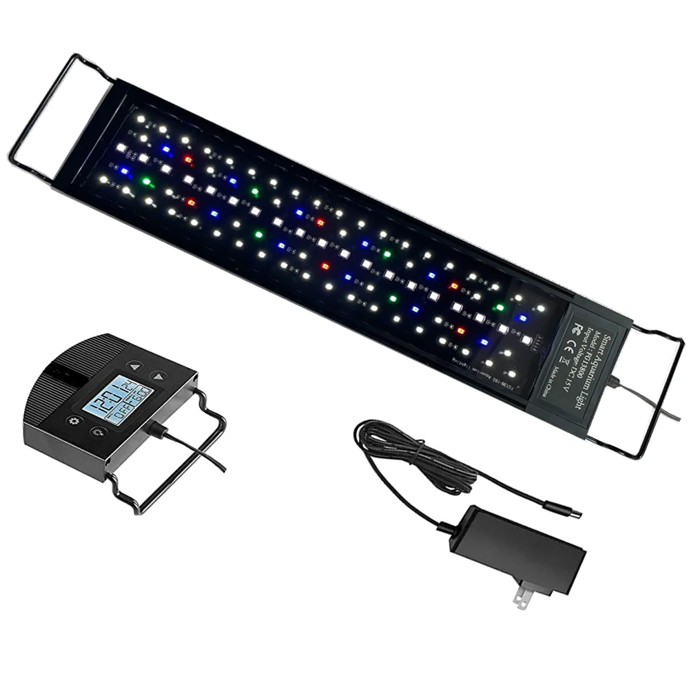 Imagem -06 - Lâmpada Led Programável do Aquário Espectro Completo Nascer do Sol Pôr do Sol Luar Rgb Iluminação do Tanque de Peixes de Água Doce 18w 24w