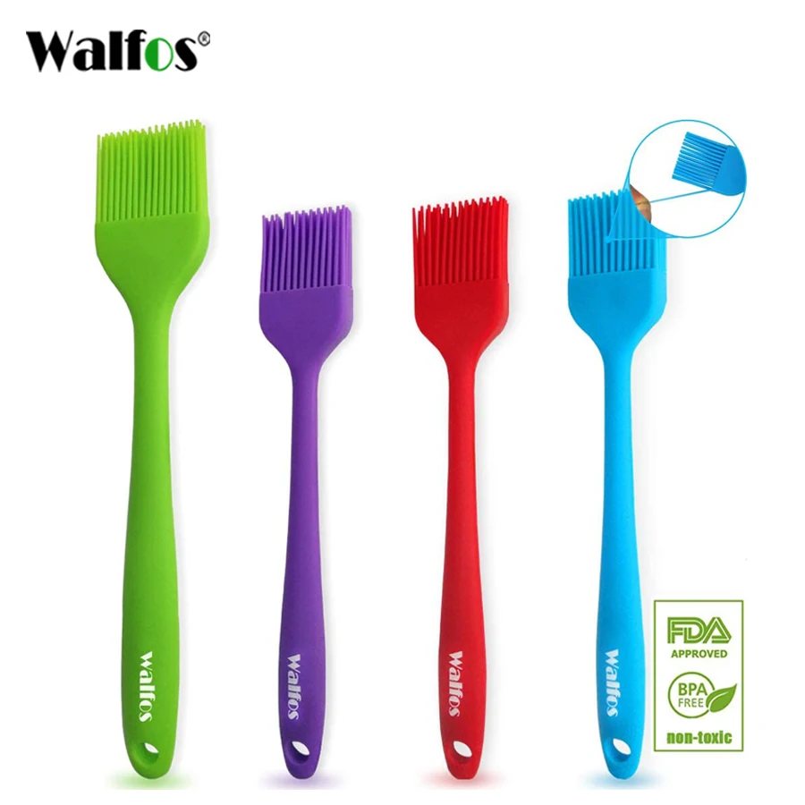 

WALFOS 1PCS Silicone BBQ Brush Grill Cooking Smear Baking Pan Oil Brush DIY Cake Pastry Bread Butter Brush Kitchen Gadgets