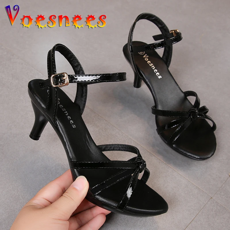 Voesnees 2021 New Summer Fashion Design Knotted shoelace Women Sandals Strange High heels Ladies Sandals Open Toe Pumps Shoes