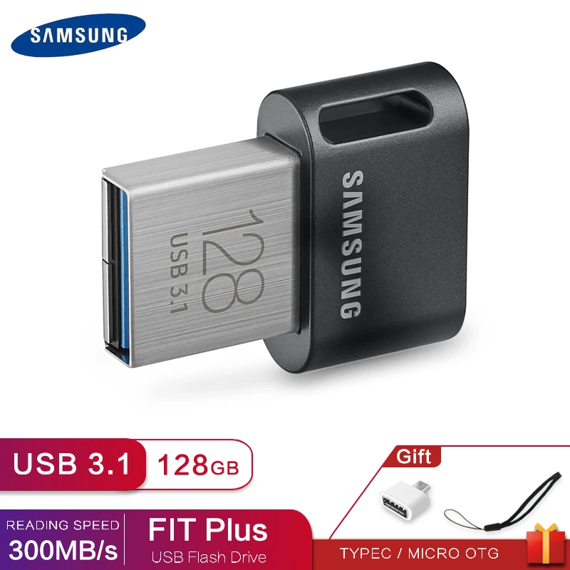 Imagem -02 - Samsung-original Usb 3.1 Mini Flash Drive Metal Pendrive Memory Stick Fit Plus Car Presente Computador 256gb 128gb 32gb 64gb