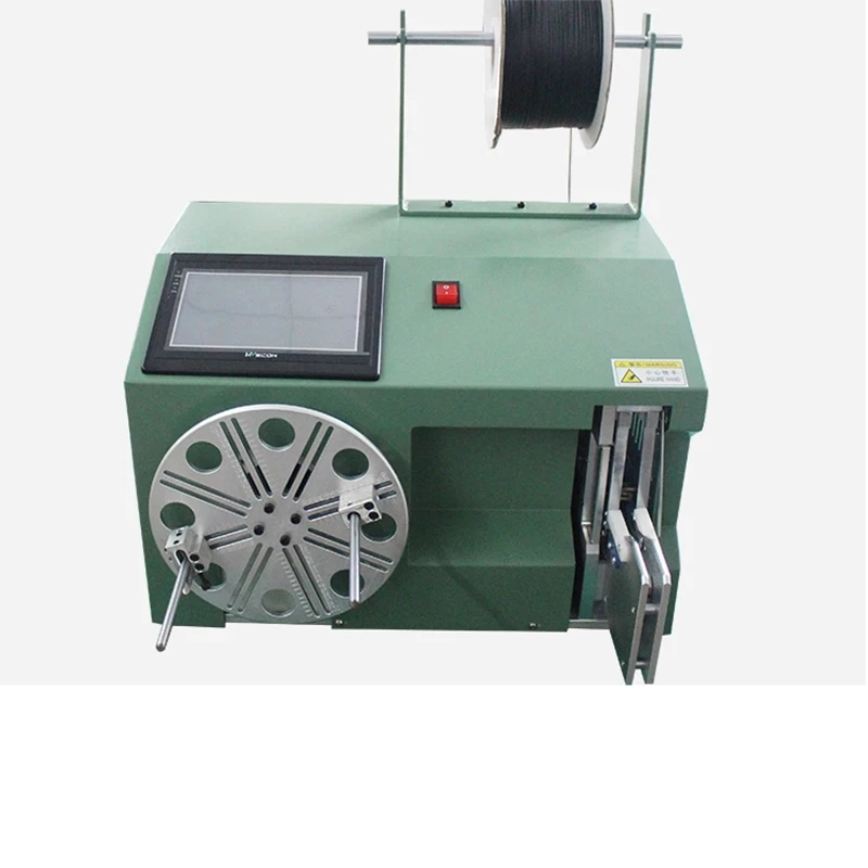 Cable Wire Coil Winding Binding Machine Touch Screen Electric Digital Automatic with Ribbon and Different Size to Choose