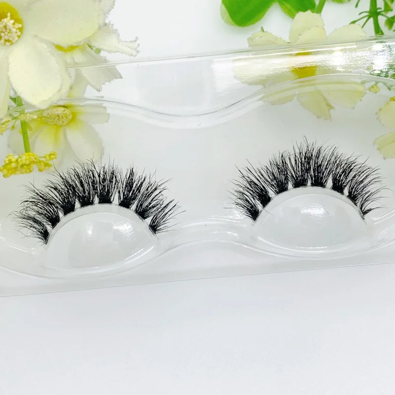 Cílios de vison transparente cílios reutilizáveis naturais 3d vison bagunçado popular curto cílios postiços tira completa extensão