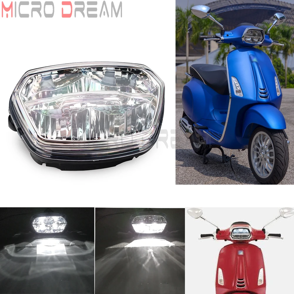 

Scooter Motorcycle Headlight 13.5V Headlamp Hight Low Beam Front Bright Light Lamp For Sprint 50 125 150 2014 -2020 Head Lamp