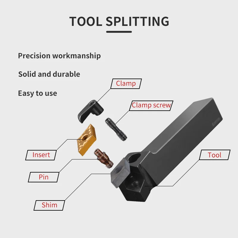 1pc MDQNR1616H11 MDQNR2020K11 MDQNR2525M11 External Turning Tool Holder DNMG Carbide Inserts MDQNR/L Lathe Cutting Tools Set