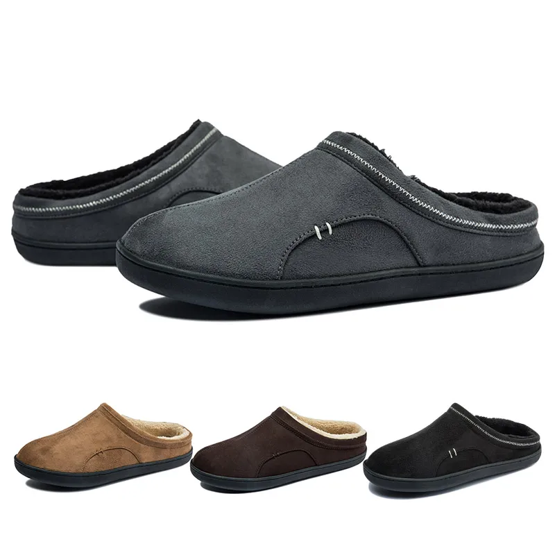 Men Cotton Slipper Solid Color Winter Home Soft Slipper for Man Bedroom House Shoes Flat Heel Casual Shoes Men Zapatilla Mujer