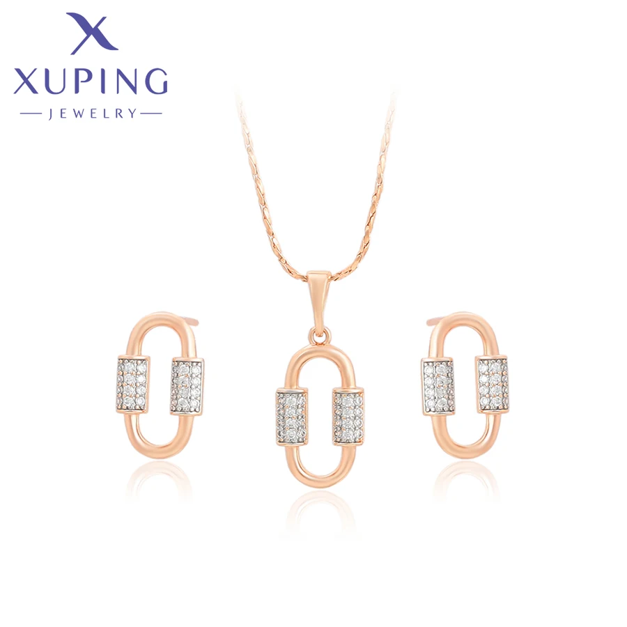 Xuping Schmuck Mode Neuerscheinung Goldfarben Beschichtetes Charm-Set Damen Party Geschenk S00129838