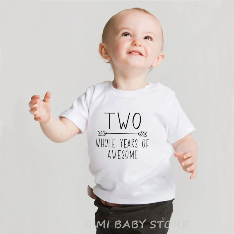 2nd Birthday Shirt Baby Boy 2 Year Old Toddler Kids Outfit Second Two T-Shirt Party Casual Clothes Brothers Tshirts Wear