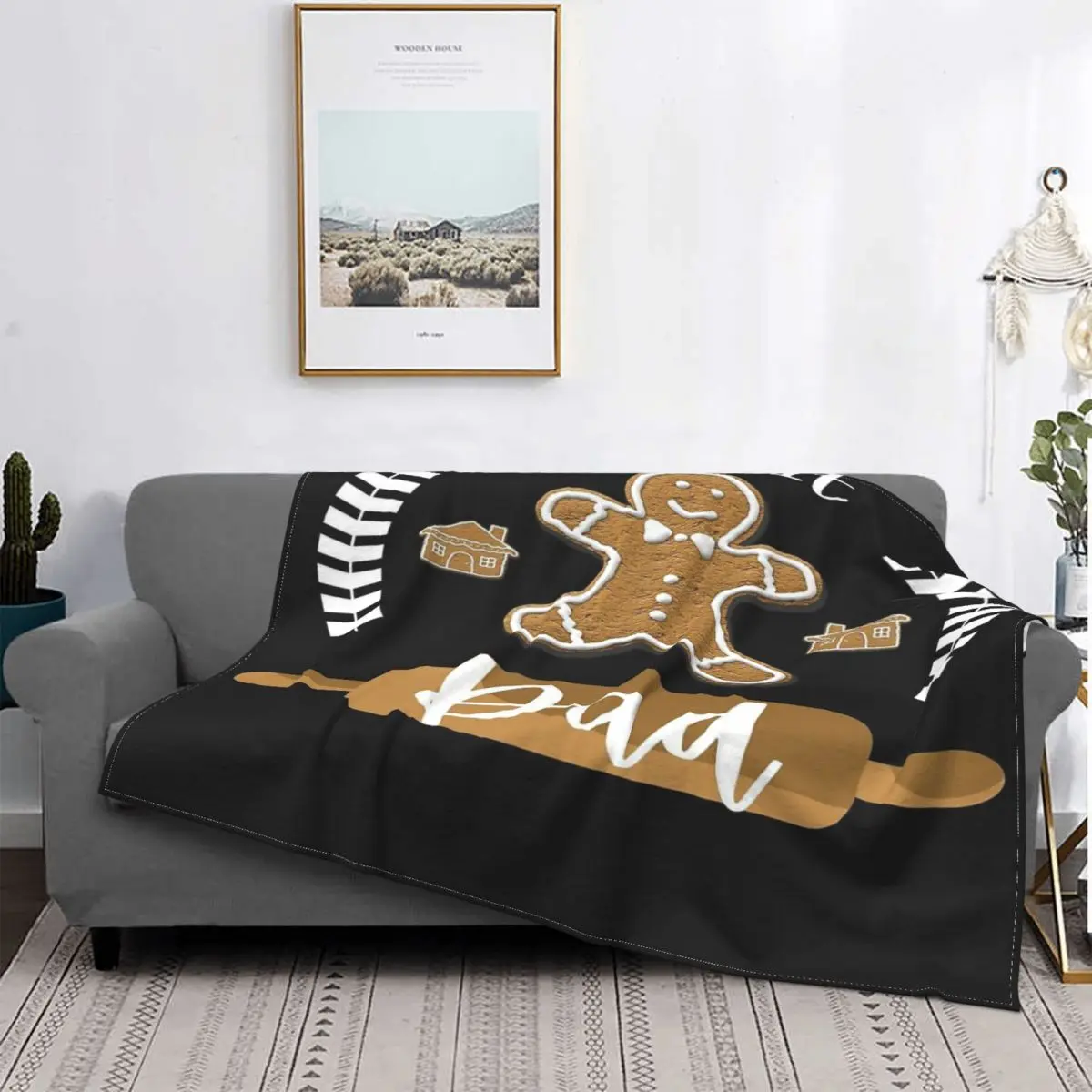 

Manta con estampado de galletas para papá, colcha a cuadros para cama, sofá, toalla de playa, manta de lana a cuadros y fundas