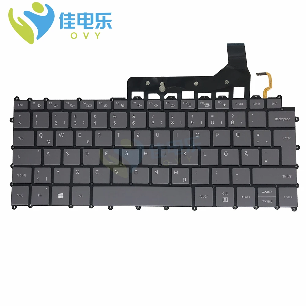 

Italiano German Laptop Backlight Keyboard For Samsung Galaxy book S NP767XCM NP767 gray Replacement Keyboards Backlit Keycaps