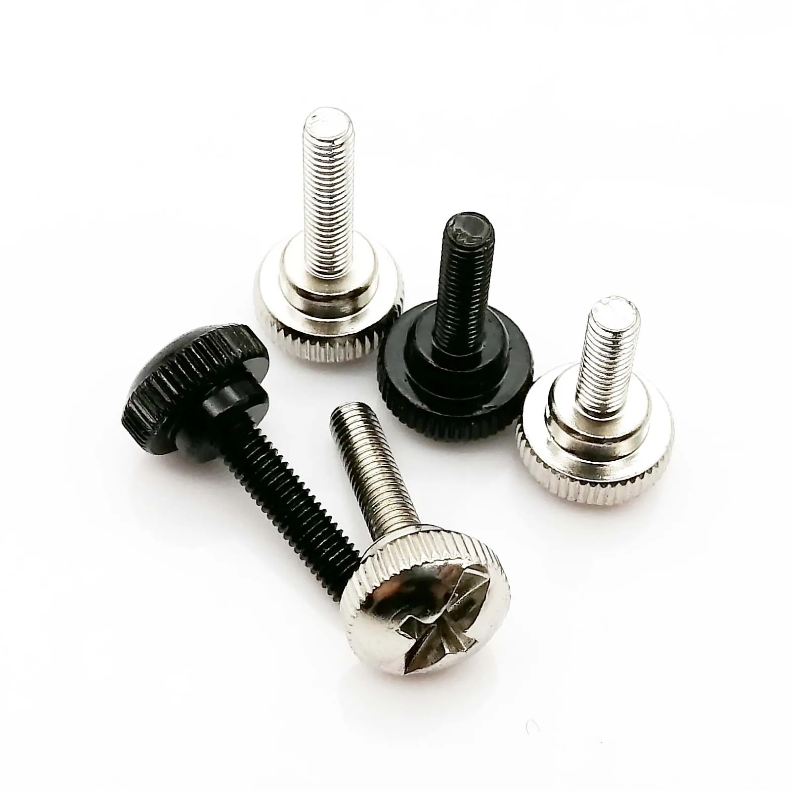 HZYUEGOU 10 Stück M3x4.5/6/8/10/12mm Stahl Schlitz-Phillips-Kopf PC-Computergehäuse-Abdeckung Handfestzugschraube Daumenschraube DIY – Detail 2