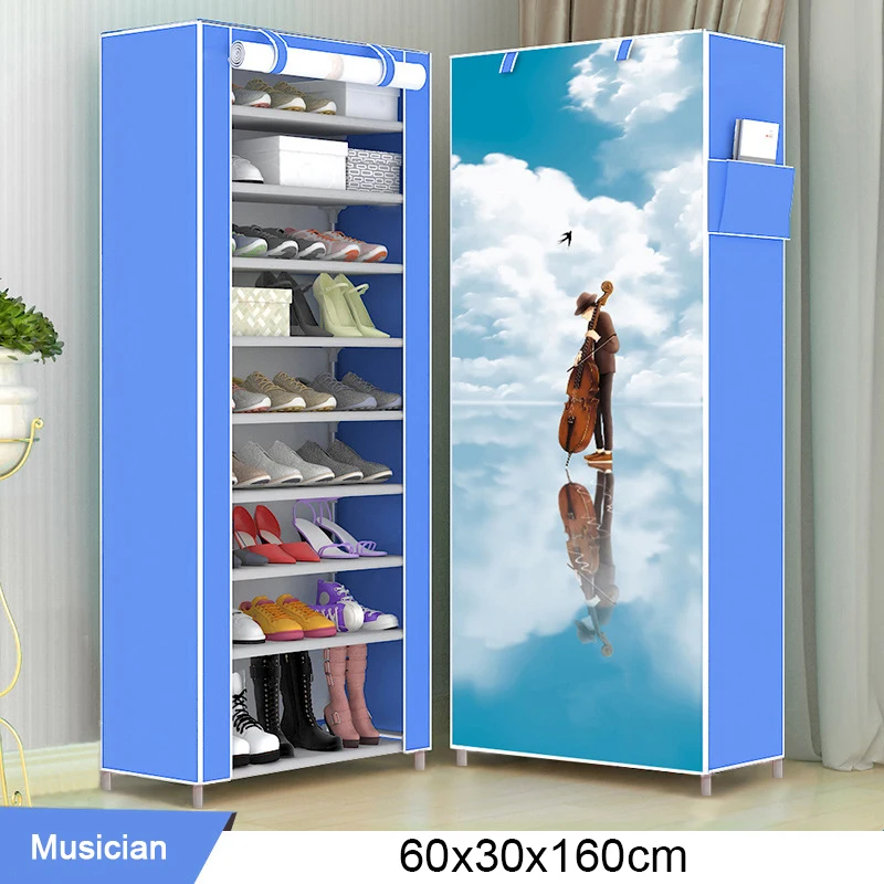 Multilayer Shoe Rack Easy assmble Shoes Storage Closet Organizer Home Dorm Room Furniture Space saving Nonwoven Shoe Cabinets