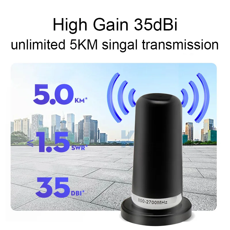 Imagem -02 - Antena de Montagem Magnética para Carro Gsm Signal Booster 2g 3g 4g 35dbi 8002700mhz Metros de Cabo Sma Bnc Tnc n Veículo Masculino