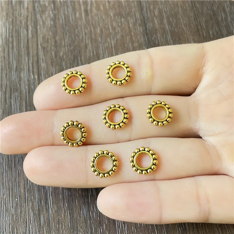 JunKang 9mm Amulet Ring Spacer Jewelry Connectors Making DIY Handmade Bracelet Necklace Accessories Factory Direct Sales