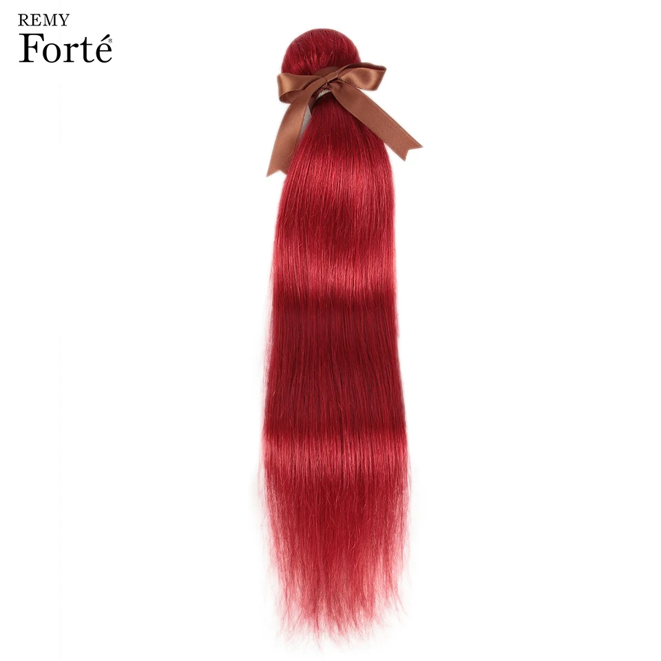 Remy Forte Gerade Haar Bündel Rote Brasilianische Haarwebart Bundles 100% Menschliches Haar Bundles 1/3/4 Bundles Gerade Haar Bundles