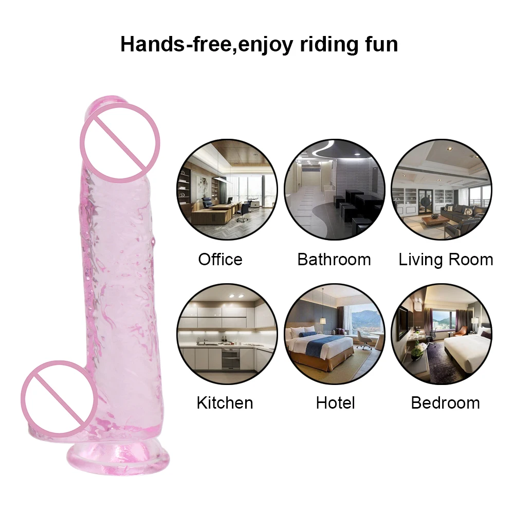 Realistic Dildo Artificial Crystal Jelly Dildos Fake Anal Plug Suction Cup Penis Adult Products Masturbator Sex Toys For Women