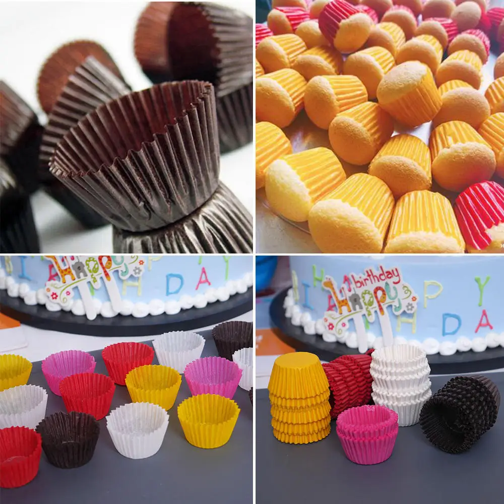 1000Pcs/Set Mini Paper Cake Egg Tart Mold Baking Muffin Cake Cups Bakeware Pastry Tools for Chocolate Cupcake Wraps