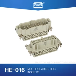 HDXBSCN Heavy Duty Connectors HDC-HE-016 F/M 16pin Industrial rectangular Aviation connector Plug 16A 500V