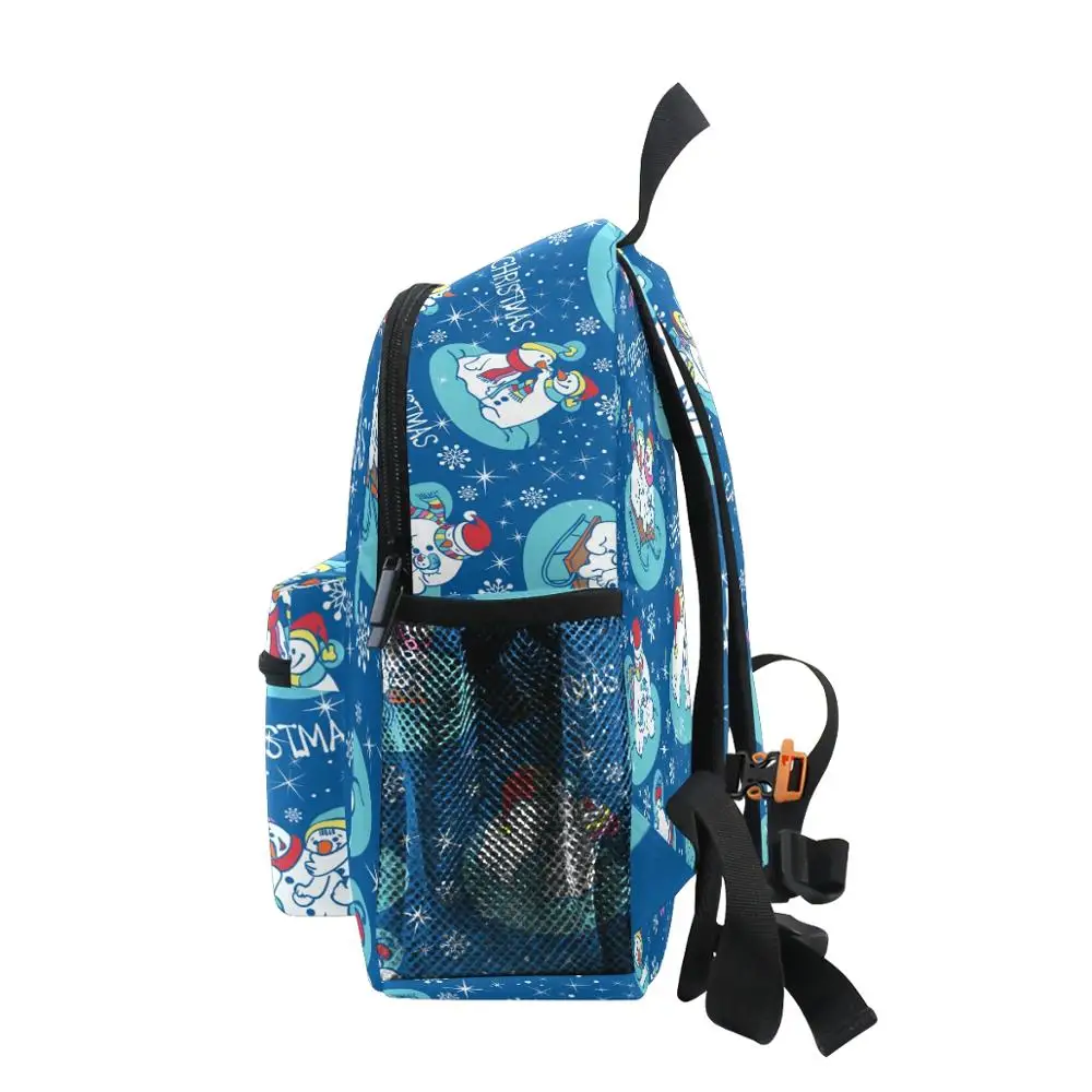 Mochila escolar de ortopedia para niño y niña, morral escolar de Navidad, muñeco de nieve, resistente al agua