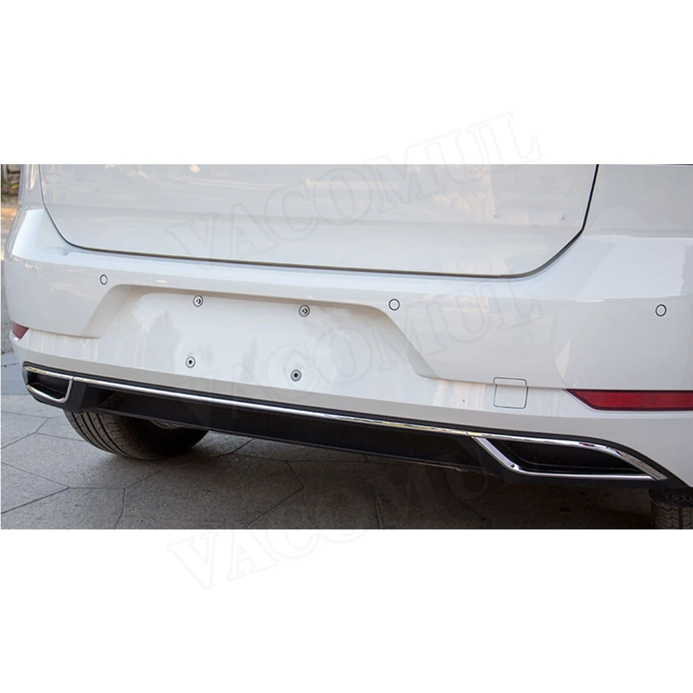 Rear Exhaust Bright Strip Cover Trim Sticker Air outlet Exterior Decoration Modification For VW Golf 7 7.5 MK7 MK7.5 2017-2019