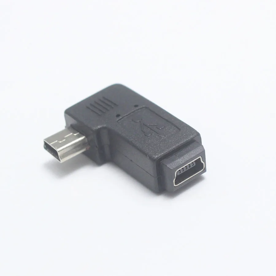 1 szt. 90 stopni lewy i prostopadły Mini USB 5pin żeńska do Micro USB męska synchronizacja danych przejściówka Micro USB do złącza Mini USB