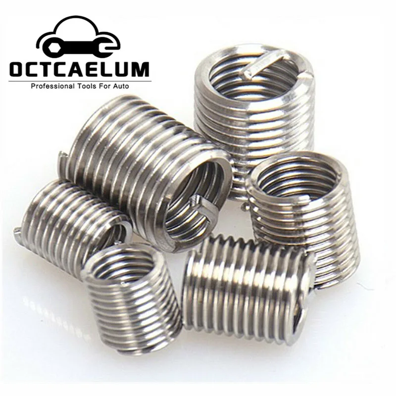 M14 X 1.25 10PCS Stainless Steel Thread Repair Helical Coil Wire Inserts Set For Car Motorcycle Helicoil AT2059K1