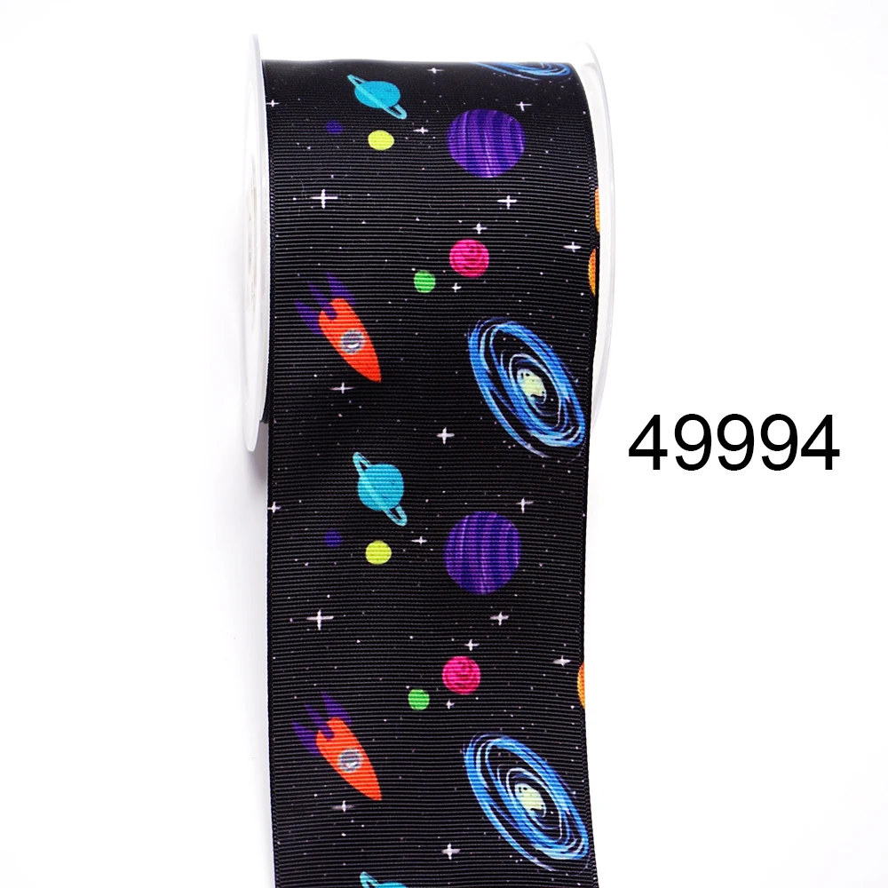 Fai da te Cartoon Aliens nastro in Grosgrain stampato per forniture artigianali accessori per cucire 5 yarde, stampo in resine planari 10 pezzi.