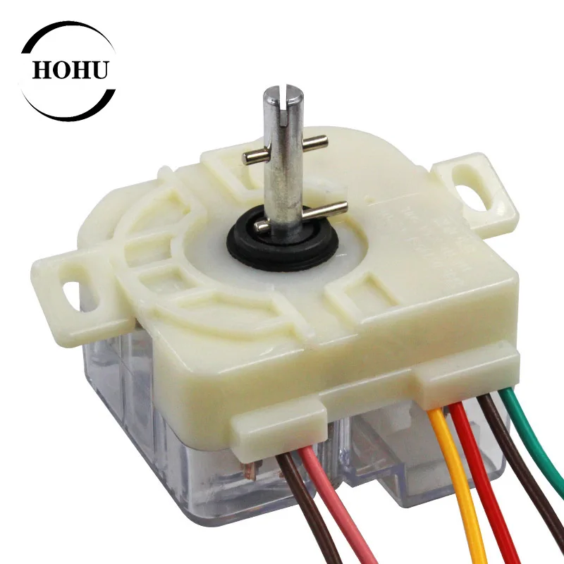 6 Line Oblique Ear Washing Machine Timer 180 Degree Center Hole Distance 68mm Switch Shaft