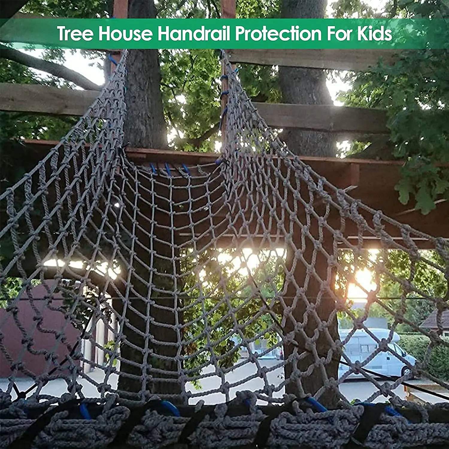 Heavy Duty Playground Net Children Climbing Net,Cargo Rope Netting Treehouse Protection Nylon Nets,Garden Net Balcony Safety Net