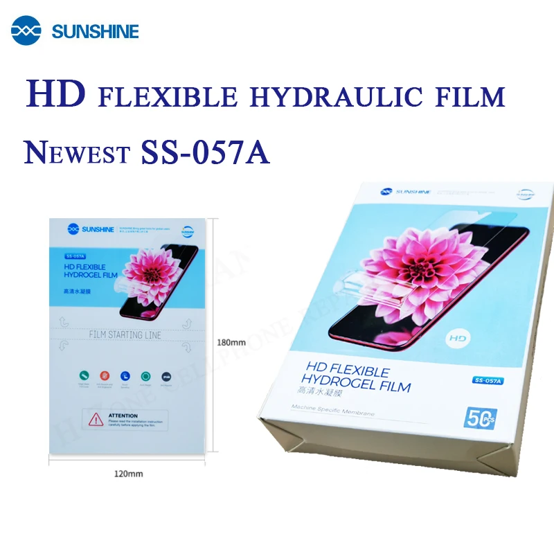 Imagem -05 - Sol Ss057a Filme de Hidrogel Flexível para Ss890c Máquina de Corte de Filme Automático Tela do Telefone Móvel Filme Frontal Corte 100 Peças Mais Novo