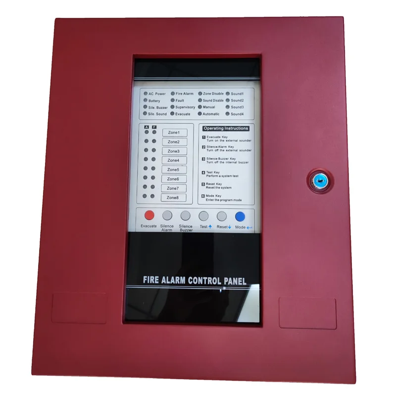 Fire Alarm Alarm ระบบแผงควบคุม Fire Fighting Controller FACP 8โซน